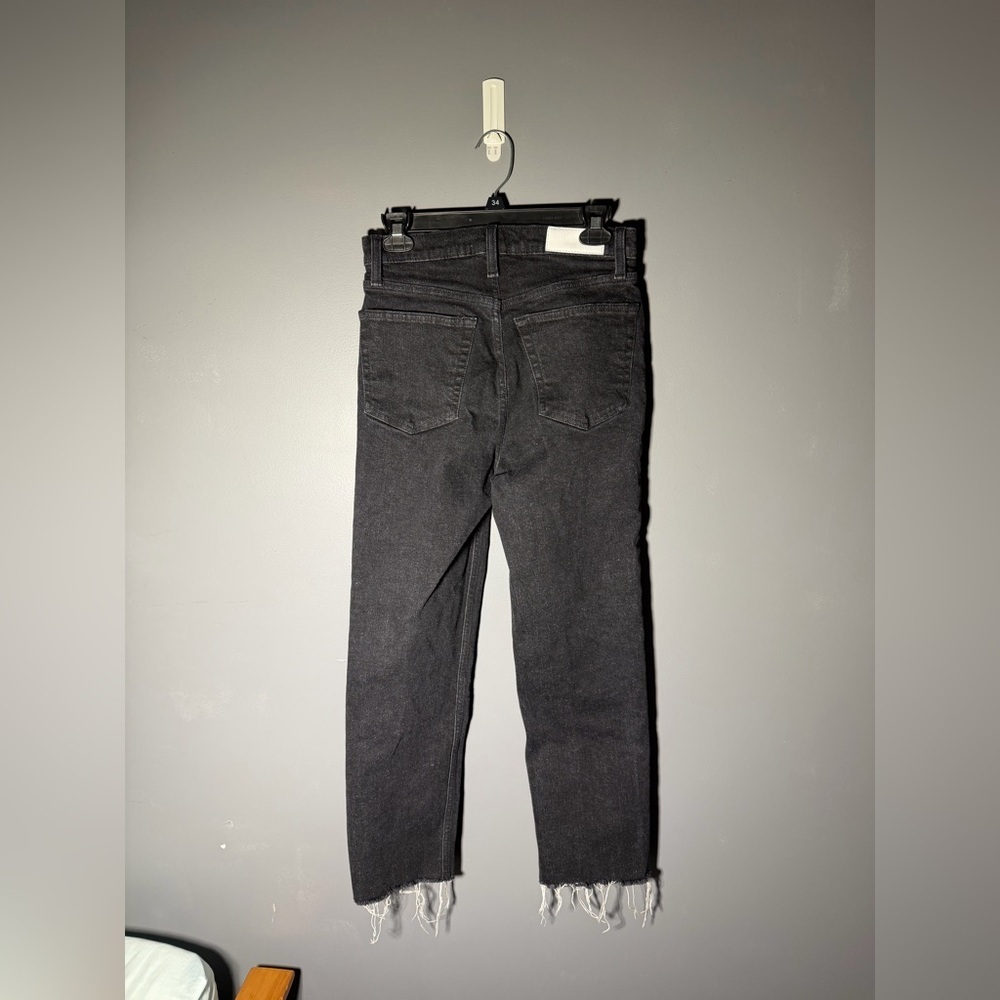 Re/Done 70's Stove Pipe Jean in Stoned Noir Size 27 - Picture 3 of 5
